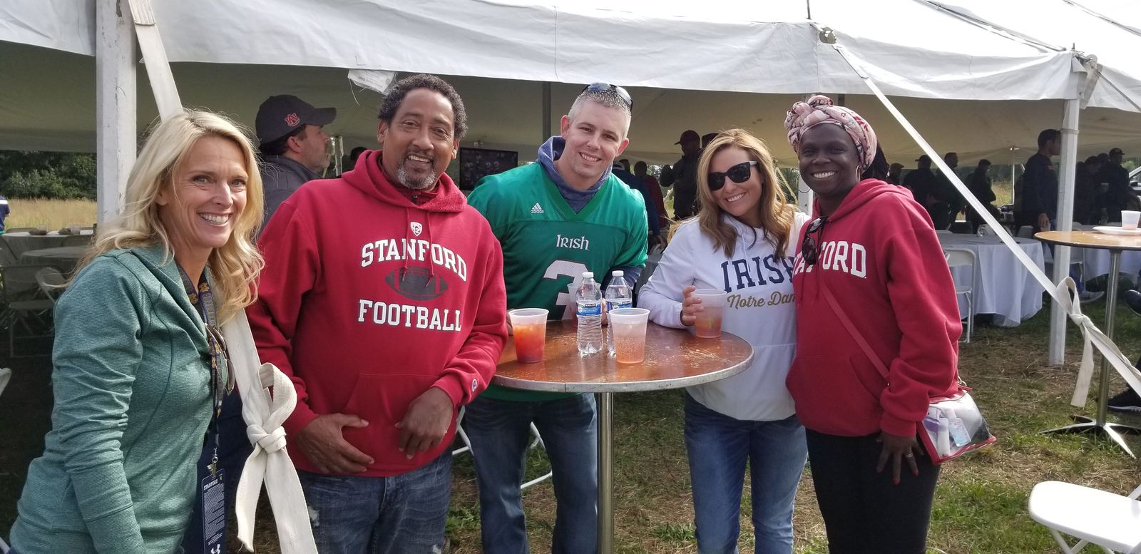 Fans enjoying the GameDay Kick-Off Party tailgate